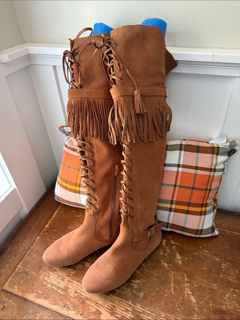 Colin Stuart Suede Fringe Boots